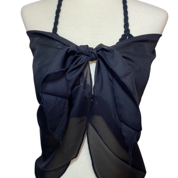 Sexy Black Sarong Wrap Swimsuit Coverup - Picture 12 of 16